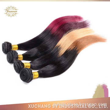 Shiny appearance and feel 6A unprocessed virgin peruvian silky straight ombre peruvian human hair extension